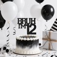 thumbnail image 3 of Cake Topper Sacguguber Black Glitter Brush I'm 11 Birthday, 3 of 7