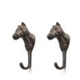 thumbnail image 1 of 2 piezas (Elefante) Ganchos de pared de hierro fundido vintage Acabado antiguo Ropa de metal Cabeza de animal de negocios Percha decorativa Accesorios para el hogar, Gancho Rojo Verde MX-0131276FYD, 1 of 5