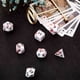 thumbnail image 4 of Juego de Dados PoliéDricos de 7 Dados de Salpicadura de Sangre de 14 Piezas para DND Juegos de Dados de Rol, 4 of 5