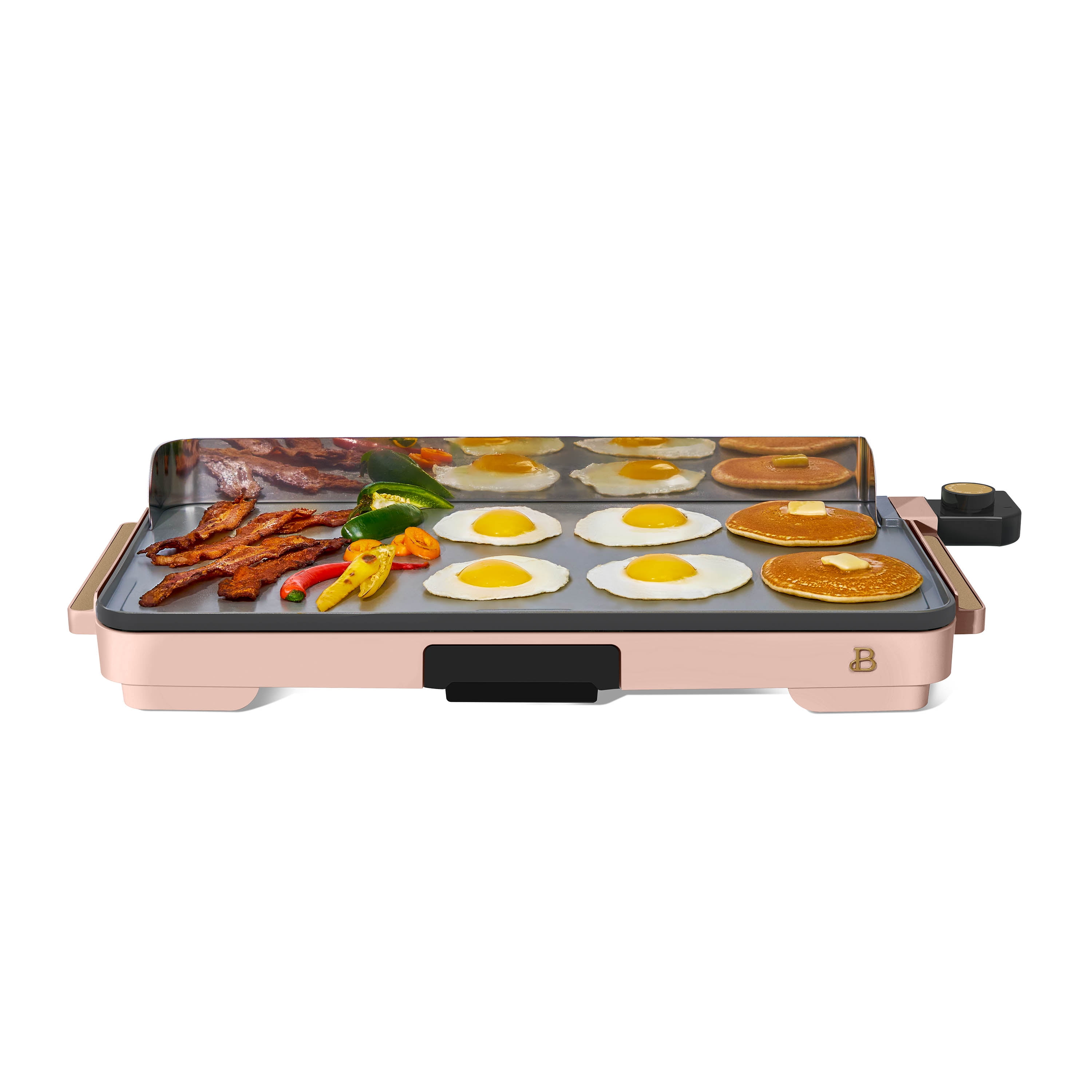 Beautiful XL Electric Griddle 12" x 22," Non-stick, Rose by Drew Barrymore