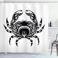 thumbnail image 1 of Ambesonne Crabs Shower Curtain, Aquatic Arthropod, 69"Wx84"L, Black White, 1 of 3