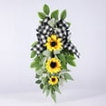 thumbnail image 1 of EIMELI Guirlande d'Été pour Porte d'Entrée Couronne de Tournesol Couronne Extérieure Couronne de Printemps Couronne Jaune Guirlande d'Été Guirlande Ukrainienne Couronne de Porte Double Cadeau, 1 of 8