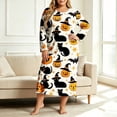 thumbnail image 2 of Edvintorg Womens Night Shirts for Sleeping Halloween Printed Lightweight House Dress Long Sleeve Crew Neck Night Gown Plus Size Womens Clothes Multicolor M, 2 of 7