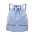 thumbnail image 2 of Milaget Drawstring Backpack Adjustable Strap Sports Backpack Water Resistant Gym Bag Blue, 2 of 9