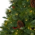thumbnail image 3 of Nearly Natural 8ft. Montana Mixed Pine Artificial Christmas Tree with Pine Cones, Berries and 700 Clear LED Lights, 3 of 10