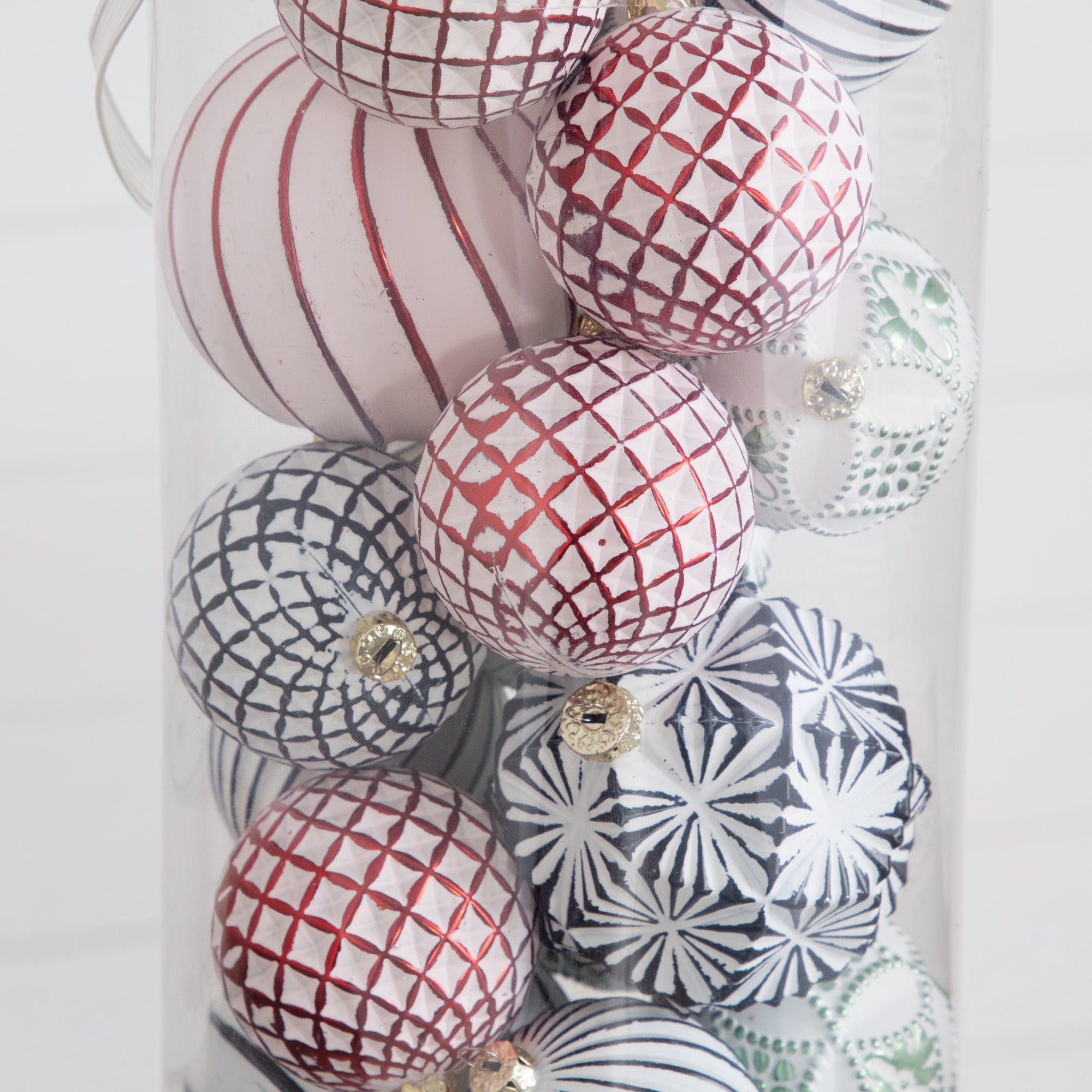 24-pc Pink and Silver Ball Shatterproof Christmas Ornaments