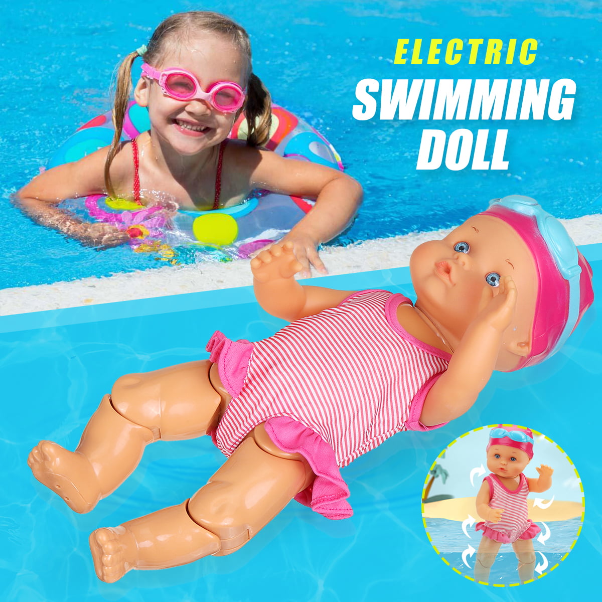swimming doll
