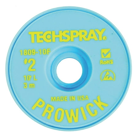 TECHSPRAY Pro Wick Yellow #2 Braid - AS 1809-10F