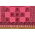 thumbnail image 4 of Casavani - 4'x4' Square Area Rugs for Kitchen and Study Room Handblock Printed Red Cotton Dhurrie, 4 of 6