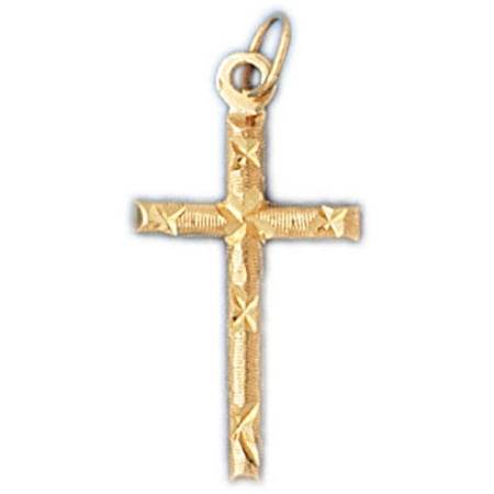 14K Yellow Gold Latin Cross Pendant - 28 mm