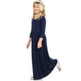 thumbnail image 3 of HAWEE Girls Casual Maxi Floral Dress Long Sleeve Holiday Pockets Dresses Girls Long Sleeve Floor Length Maxi Dress, 3 of 5
