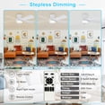 thumbnail image 3 of Ventilador de techo Depuley de 42" blanco, de 5 aspas, con control remoto y luz regulable, 3 of 8