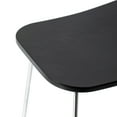 thumbnail image 6 of LeisureMod Melrose Modern Wood Counter Stool With Chrome Frame Set of 4, 6 of 9