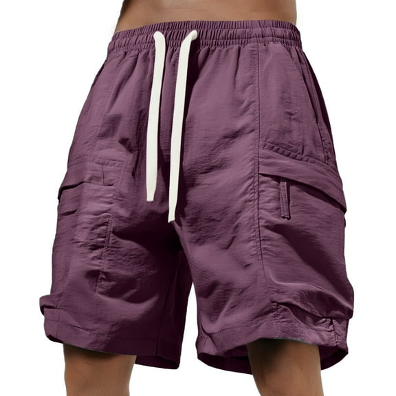 Men's Lightweight Nylon Cargo Shorts For Summer Outdoor Activities Comfortable Loose Fit Casual Sports Shorts Trendy Harbor Style With Multiple Pockets Pants for Men 2025 Summer Casual Loose Fit
