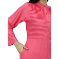 thumbnail image 5 of Bimba Women's Long Sleeve Maxi Mandarin Collar Plain Jilbab Dress With Pockets, 5 of 5
