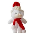 thumbnail image 3 of Adorno de oso de peluche para árbol de Navidad, coleccionable, para acurrucarse bufanda roja de oso blanco, 3 of 8