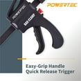 thumbnail image 3 of POWERTEC 12", 24" and 36" Bar Clamps with Spreader, Trigger Clamps for Woodworking, One-Handed Carpenter Quick Clamp Sets for Gluing, Wood Clamps for Woodworking Tools, 6PK, 71789, 3 of 8