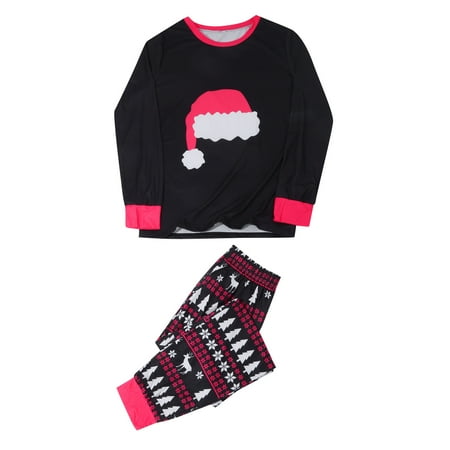 

Family Matching Christmas Pajamas Set Xmas Long Sleeve Sleepwear Nightwear with Letter Print Clothes For Couples Kids