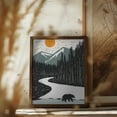 thumbnail image 6 of Bear By the River Framed Art Modern Wall Decor, 6 of 15