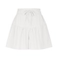 thumbnail image 4 of Dxzfnsa Womens Lightweight Shorts Casual Baggy Trendy Hot Pants Elastic Waist Drawstring Comfy Shorts S-3XL, 4 of 8