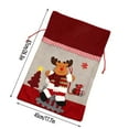 thumbnail image 3 of Xecvkr Holiday Party Drawstring Tote Gift Bag Christmas Present Sack Reusable Festive Decor Room Tree Ornament Snowman Santa 1pc, 3 of 3
