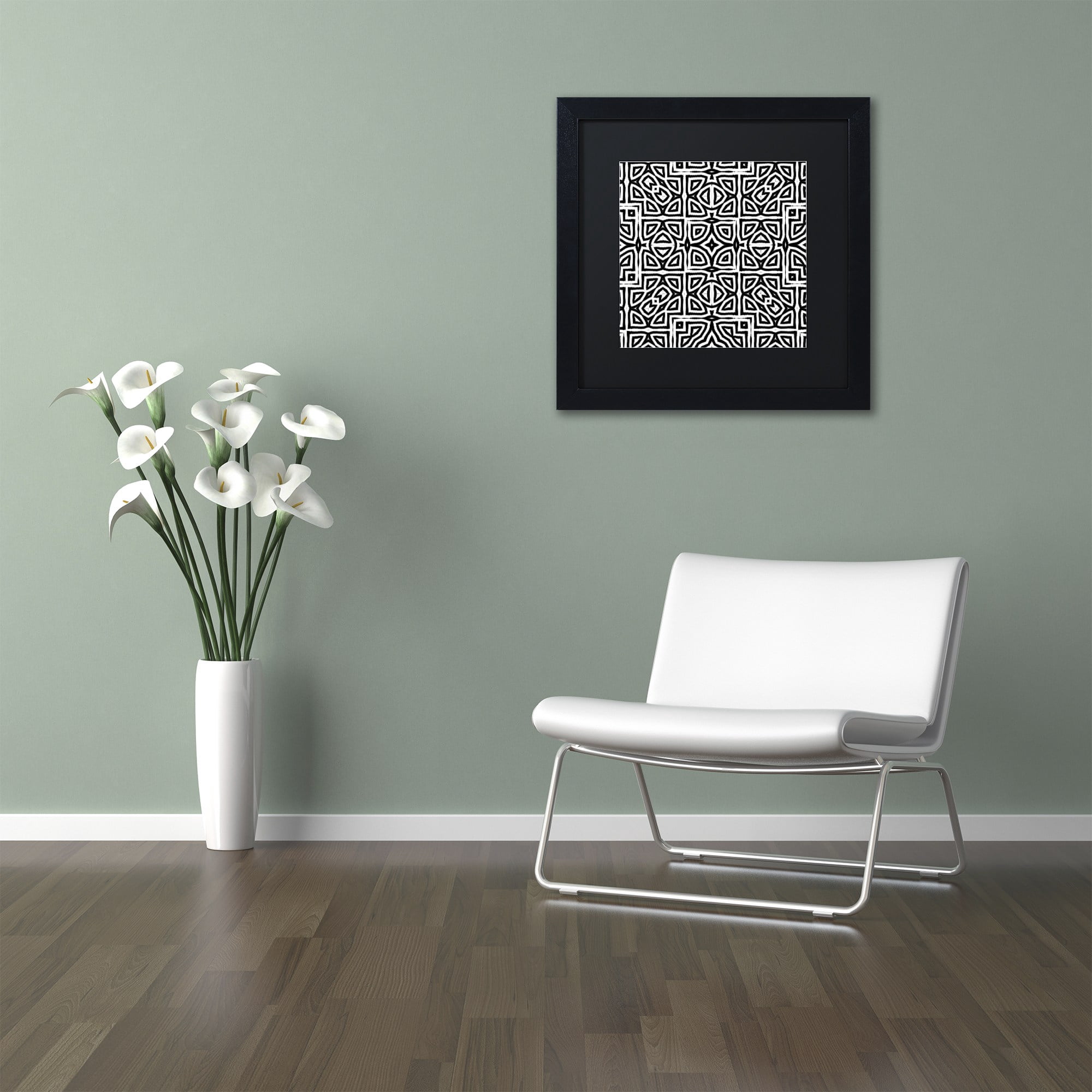 Trademark Fine Art "Alhambra" Canvas Art by Color Bakery Black Matte, Black Frame