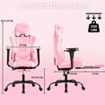 thumbnail image 5 of NiamVelo Gaming Chair with Footrest, Racing Style Gamer Chair for Adults&Teen, High Back Reclining Game Chair with Headrest and Lumbar Support, Computer Chair Desk Chair 250lb Capacity （Pink）, 5 of 7