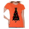 thumbnail image 1 of Awkward Styles Ugly Xmas Shirts for Women Christmas Cat T-Shirt, 1 of 4