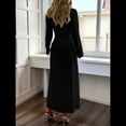 thumbnail image 4 of Vestidos Camiseros para Mujer, Casuales, de Larga, con Botones y Maxivestidos Negro M, 4 of 7