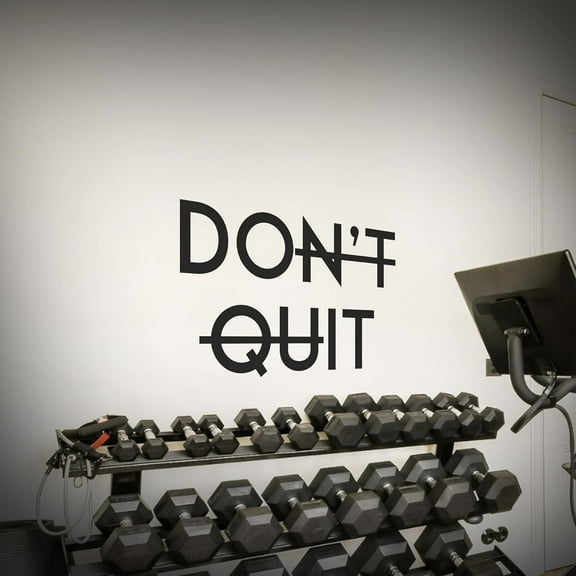 QTH Don't Quit Do It Motivational Wall Decal Sticker Quote for Home Fitness Gym Decor Office Decor Be Focused & Motivated and Achieve Results 22x14 inches