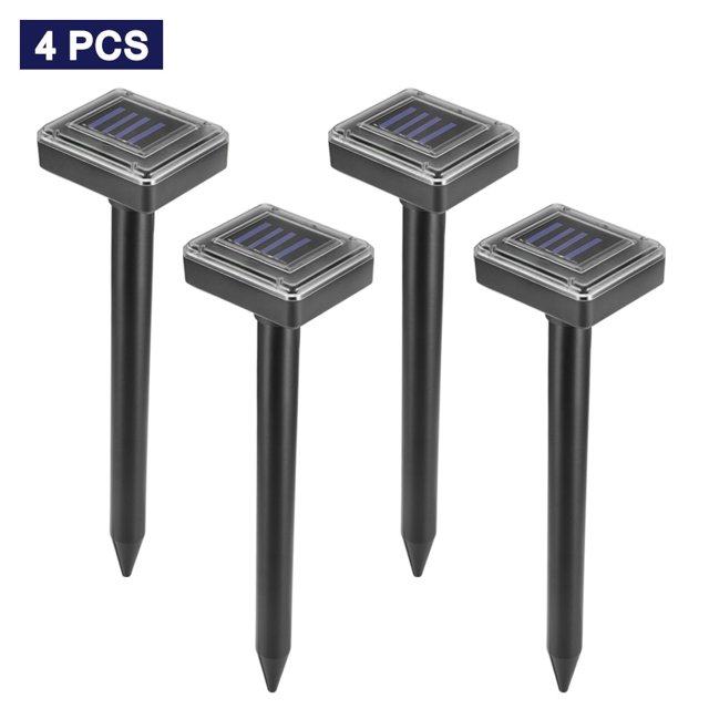4 Uds. Repelente de topos Solar ultrasónico, repelente de serpientes y ratones, repelente de plagas para patio al aire libre, suministros de jardín para Control Xemadio 2026695-1