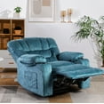 thumbnail image 5 of Colerline 23.6" Wide Super Soft and Oversize  Modern Design Velvet Upholstered Manual Recliner Chair for Adults, Blue, 5 of 8