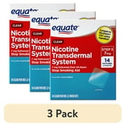 (3 pack) Equate Nicotine Transdermal System Step 3 Clear Patches, 7 mg, 14 Count, Compare to Nicoderm® CQ® Active Ingredient