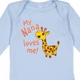 thumbnail image 4 of Inktastic My Nana Loves Me- Cute Giraffe Boys or Girls Long Sleeve Baby Bodysuit, 4 of 5