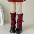 thumbnail image 2 of FAWUUDO Winter Warm Leg Warmers for Girls Fall Knitted Legwarmers Cute Soft Socks Accessories, 2 of 4