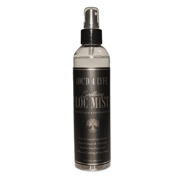 Gold Banner LOC'D 4 LYFE Rice Milk & Peppermint Oil Hair Mist, Hydration & Frizz Control, 8 oz