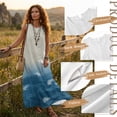 thumbnail image 7 of FOR U DESIGNS Crane Sun Sea Wave Print Matching Outfits for Couples Linen-Like Sleeveless Women's Casual Dresses & Men's Button Down Shirt 2026 Fashion Summer Outfits, 7 of 7