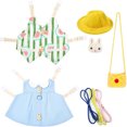 thumbnail image 1 of Conjunto de piezas de chaleco y correa de arnés de animales pequeños, chaleco de arnés de pecho para mascotas pequeñas, chaleco para caminar para conejo, hurón, conejo, taza de té, caniche, gatito Ormromra 220891-2, 1 of 8