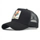thumbnail image 4 of Gorra de béisbol unisex con bordado de animales, gorra de camionero con cierre trasero de malla ajustable (gris), 4 of 4