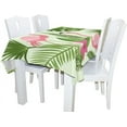 thumbnail image 2 of Coolnut Flamingo Tropical Flowers Tablecloth Modern Table Cover for Home Decoration, Spill Proof Cloth Washable for Dinner Picnic, 60"x90", 2 of 6