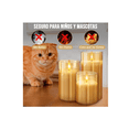 thumbnail image 4 of Velas Led Recargable Control Remoto Impermea Vidri Sin Lla 3 pzs, Amarillo, 4 of 5