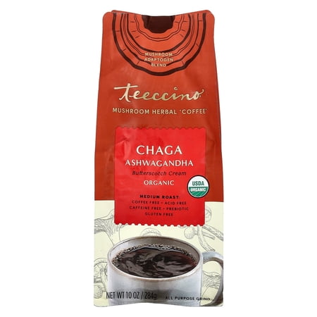 Teeccino Mushroom Herbal Coffee Chaga Ashwagandha - Butterscotch Cream