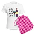 thumbnail image 5 of CafePress - Run Now Wine Later Pajamas - Women's Short Sleeve Print T-Shirt and Pants Light Cotton Pajama Set, 5 of 7