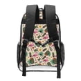 thumbnail image 2 of Kdxio Tropical Mask Flamingo Clear Backpack, Transparent Bookbag for School for Women Men, Capacity Clear Bag for College, Travel, 2 of 7