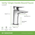 thumbnail image 2 of Symmons SLS139812 Verity 1.0 GPM Single-Hole Single-Handle Bathroom Faucet (Polished Chrome), 2 of 3