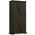 thumbnail image 5 of Homfa Farmhouse 63"H Kitchen Pantry Cabinet with Adjustable Shelf, Modern Wood Storage Cabinets for Small Space Department, Dark Brown, 5 of 7