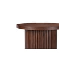 thumbnail image 6 of Round Solid Wood End Table Brown Pedestal Side Table Living Room Furniture Accent End Table with Solid Wood Base, 6 of 8