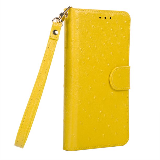 Adecuado para Apple Samsung Huawei Funda de cuero para teléfono móvil universal Funda protectora de cuero con patrón de avestruz