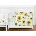 thumbnail image 2 of Yellow, Green, and White Sunflower Boho Floral Window Treatment Valance by Sweet Jojo Designs - Farmhouse Watercolor Flower, 2 of 5