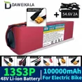 thumbnail image 1 of 48V 100Ah Lithium Ion Battery Pack 13S3P 1000W For 54.6V Motorized Scooter With BMS, 1 of 7